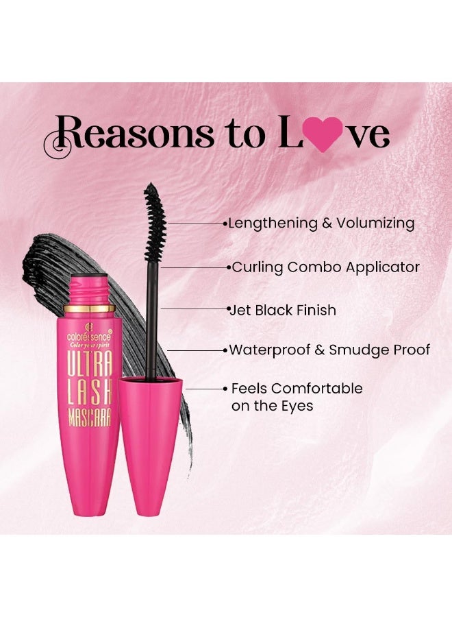 COLORESSENCE Ultra Lash Pro Mascara for Volumized and Curled Lashes | Intense Black Finish and Lengthening Effect With Smudge Proof & Waterproof Formula - Image 3